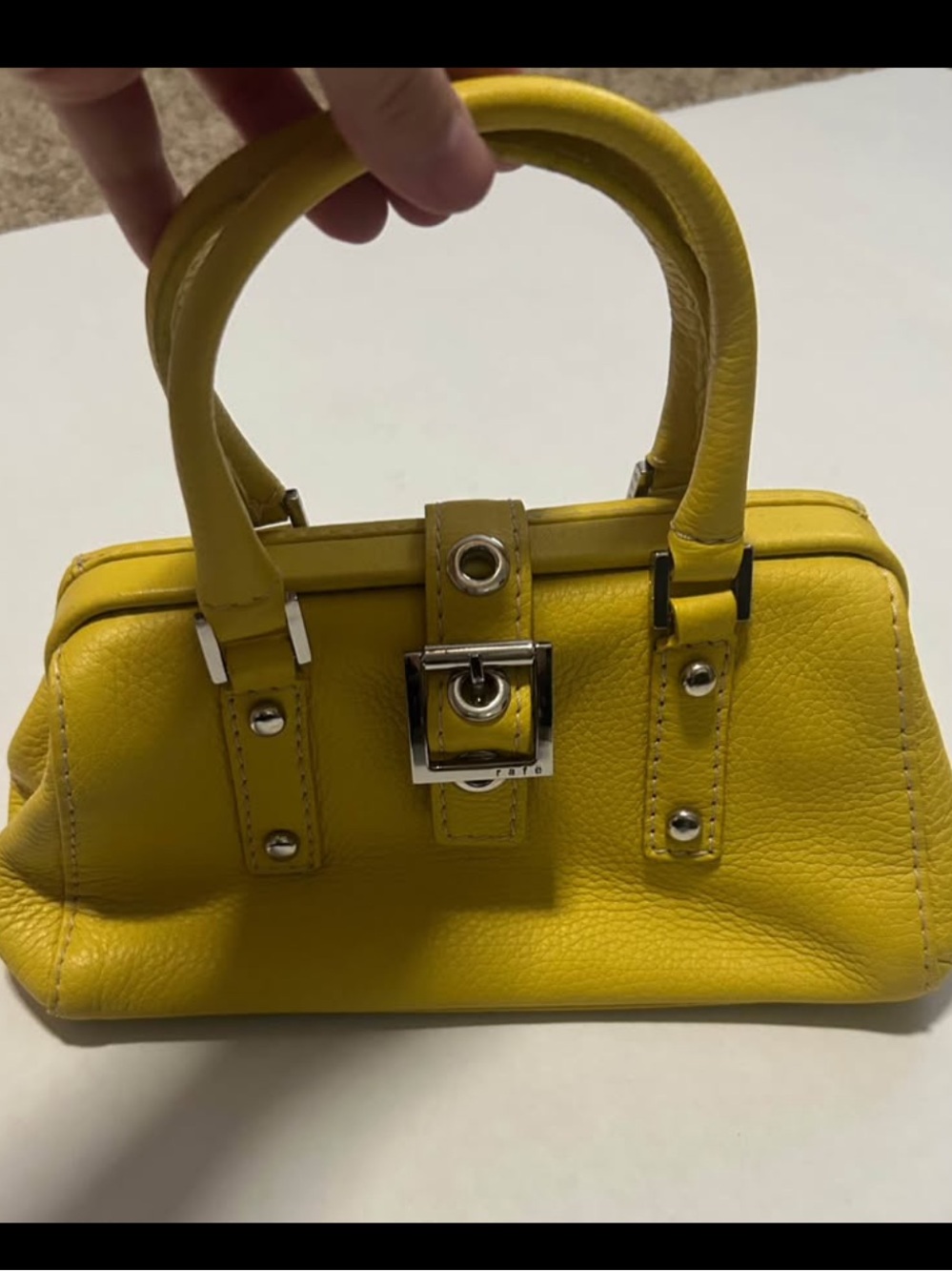 Rafé New York Y2K Yellow Leather Handbag